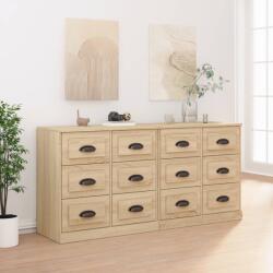 vidaXL Servante, 2 piese, stejar sonoma, lemn prelucrat (3185282) Comoda