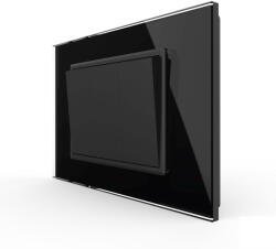 LIVOLO Intrerupator mecanic triplu 3M, cap scara cu rama sticla Livolo (VL-3FCMK-1BP-P9E)