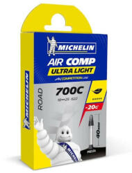 Michelin AirComp UltraLight A1 622x18-25 (700c) országúti belső gumi 48 mm hosszú szeleppel, 76g, presta