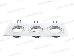 V-TAC SKU-3609 szögletes, hármas beépíthető keret spot lámpákhoz, sikban billenhető nyílások V-TAC (3609)