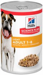 Hill's - Kiegészítésül: 6x370g Adult 1-6 Light csirke nedves kutyatáp Hill's Science Plan Adult 1-6 Light Medium csirke száraz kutyatáphoz