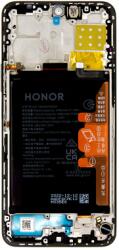Huawei Honor X8a, Honor 90 Lite Előlap Keret+LCD Kijelző+Érintőpanel+Akkumulátor, Fekete (0235AEUH) Service Pack