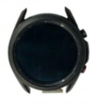 Samsung R840, R845 Galaxy Watch3 45mm előlap keret, lcd kijelző érintőpanellel fekete, OEM gyári felújított