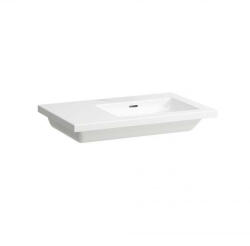 Laufen Living Square kerámia mosdó 75x48 cm csaplyuk nélkül, túlfolyóval, balos, fehér H8174390001091 (H8174390001091)