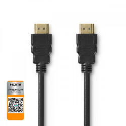 Nedis Premium nagy sebességű HDMI kábel Ethernet átvitellel | 4K | 1 m (CVGP34050BK10) (CVGP34050BK10)