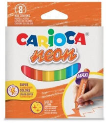 CARIOCA Maxi háromszögletes neon zsírkréta szett 8db-os - Carioca (44164) - jatekshop