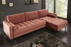 COZY VELVET design bársony kanapé - rózsaszín (40276)
