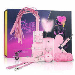 Secret Pleasure Chest - haladó BDSM készlet - 14 részes (pink) (8719497668113)