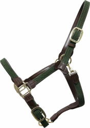 Kentucky Horsewear Nejlon fonott kötőfék olívazöld - Full