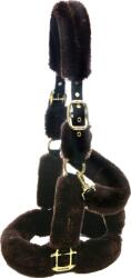 Kentucky Horsewear Bárányszőrös kötőfék szállításhoz barna - Póni