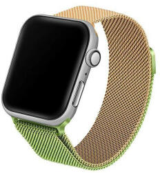Beline Apple Watch fém óraszíj 42/44/45/49mm zöld/arany