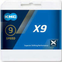 KMC Lánc KMC X9 szürke 1/2x1/128 114L