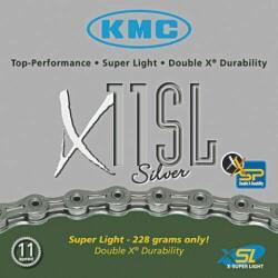 KMC Lánc KMC X11SL SILVER 1/2x1/128 114L