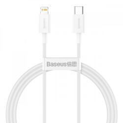USB-C kábel a Lightning Baseus Superior sorozathoz, 20 W, PD, 1 m (fehér) - pixelrodeo