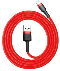 Baseus Cafule 2.4A Lightning USB-kábel 0.5m (piros) - pixelrodeo