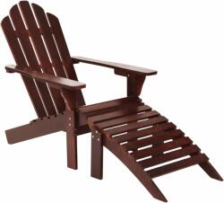 vidaXL fa kerti szék zsámollyal (45700/1)