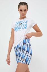 Labellamafia edzős rövidnadrág Hardcore Ladies mintás, magas derekú - kék M