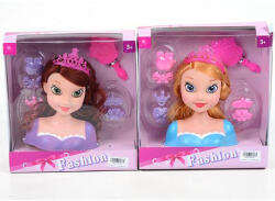 Magic Toys Fésülhető hercegnő babafej kiegészítőkkel 30 cm kétféle változatban (MKK796524)