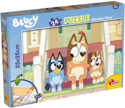 Lisciani Bluey - Kutyusok a ház előtt 2 az 1-ben puzzle 24 db-os (LIS99559)