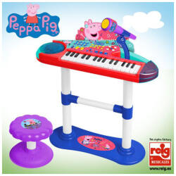Reig Musicales Keyboard electronic cu microfon si scaunel Peppa Pig (RG2353) - babyneeds