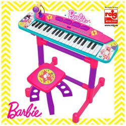 Reig Musicales Keyboard cu microfon si scaunel Barbie (RG4411) - babyneeds Instrument muzical de jucarie