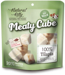 Natural Kitty Meaty Cube 100% Tilápia Hallal 60g - grandopet