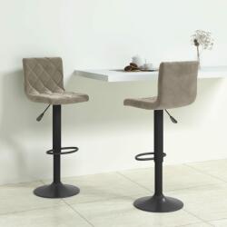 vidaXL Scaune de bar, 2 buc. , gri deschis, catifea (333731)