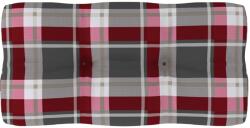 vidaXL Pernă de paleți, roșu carouri, 80x40x10 cm, material textil (314471)
