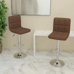 vidaXL Scaune de bar, 2 buc. , maro, material textil (334242)
