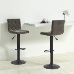 vidaXL Scaune de bar, 2 buc. , gri închis, catifea (333732)
