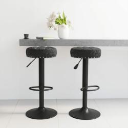 vidaXL Scaune de bar, 2 buc. , negru, catifea (332992)