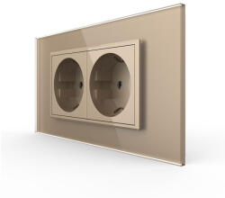 LIVOLO Priza Schuko dubla ZIGBEE smart-control din aplicatia Livolo , standard italian (VL-2FCTC16AZ-2AP-P9E)