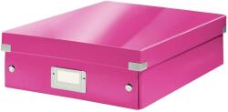 Leitz Cutie depozitare LEITZ WOW Click & Store Organizer, carton laminat, medie, roz (L-60580023) - vexio