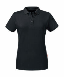Russell Europe Női rövid ujjú organikus galléros póló Russell Europe Ladies' Pure Organic Polo XS, Fekete