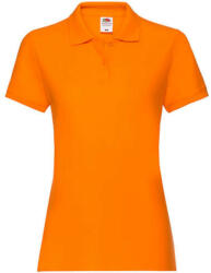 Fruit of the Loom Női Galléros póló Rövid ujjú Fruit of the Loom Premium Polo Lady-Fit - S (10), Narancssárga