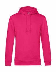 B&C Collection Férfi kapucnis hosszú ujjú organikus pulóver B and C Organic Hooded XS, Magenta rózsaszín