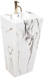Rea Lavoar freestanding Rea Daria dreptunghiular finisaj alb marmura lucios 44 cm (5902557366392)