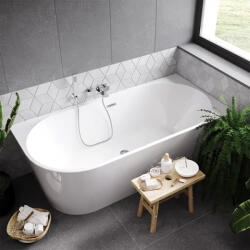 Rea Cada freestanding Rea Sydney 160x75 cm alb lucios cu montaj dreapta lipita de perete, BTW (5902557380206)