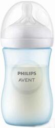 Philips Бебешко шише Philips Avent - Natural Response 3.0, flow 3/среден, 3 м+, 260 ml, синьо (SCY903/21) - ozone