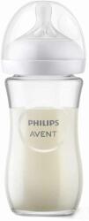 Philips Стъклено шише Philips Avent - Natural Response 3.0, flow 3/среден, 3 м+, 240 ml (SCY933/01) - ozone