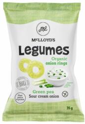 McLLOYD'S bio legumes extrudált snack zöldborsó karikák tejföllel és hagymával 35 g