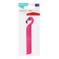 Starpak Flamingó formájú műanyag vonalzó - 15 cm
