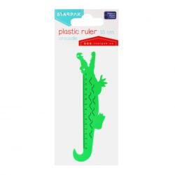 Starpak Krokodil formájú műanyag vonalzó - 15 cm