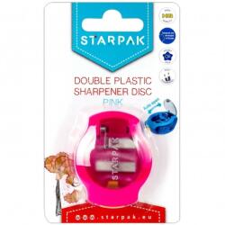 Starpak Műanyag dupla tartályos hegyező - Disc - pink