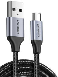 UGREEN USB-USB-C QC3.0 UGREEN kábel 0, 25 m alumínium csatlakozóval (fekete)