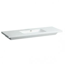 Laufen Living Square kerámia mosdó 130x48 cm csaplyuk nélkül, túlfolyóval, fehér H8164350001091 (H8164350001091)