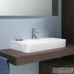 Laufen Val SaphirKeramik 65x42 cm-es csiszolt aljú mosdó túlfolyó nélkül, LCC bevonattal, fehér H8162844001111 (H8162844001111)