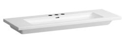 Laufen Living Square kerámia mosdó 130x48 cm három csaplyukkal és túlfolyóval, fehér H8164360001081 (H8164360001081)