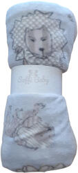 Soffi Baby takaró plüss dupla szürke oroszlános 75x100cm - babymax