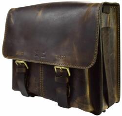 blazek-anni Napoli pull-up koptatott hatású bőr oldaltáska, messenger táska 36, 5 x 30, 5 x 15, 5 cm (BA-1048-PO)